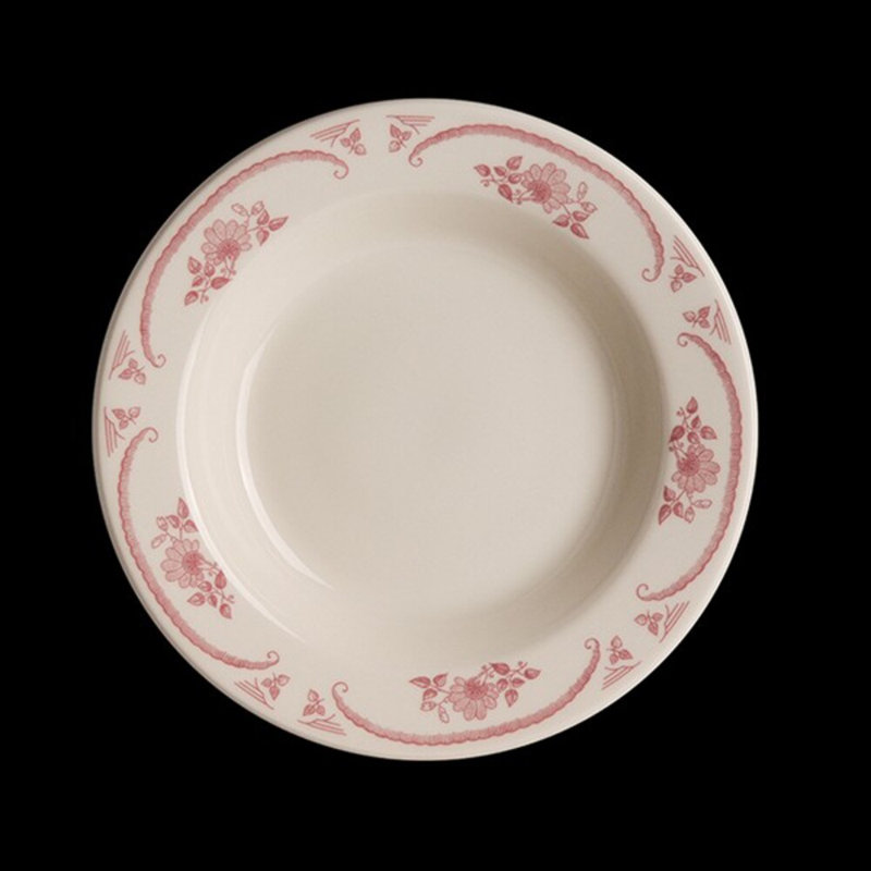 Bol à soupe à rebord roulé American Rose