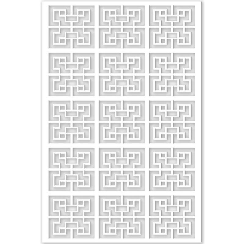 Écran d'intimité en vinyle 48 po x 32 po, Blanc