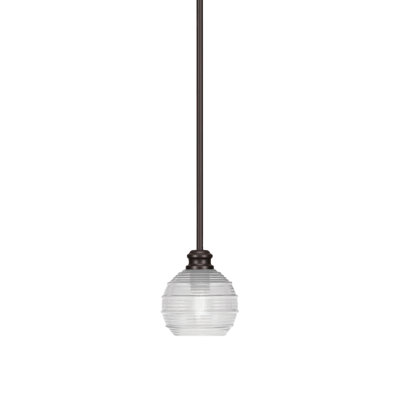 Mini-luminaire suspendu suspendu avec tige en verre transparent 6 po Edge