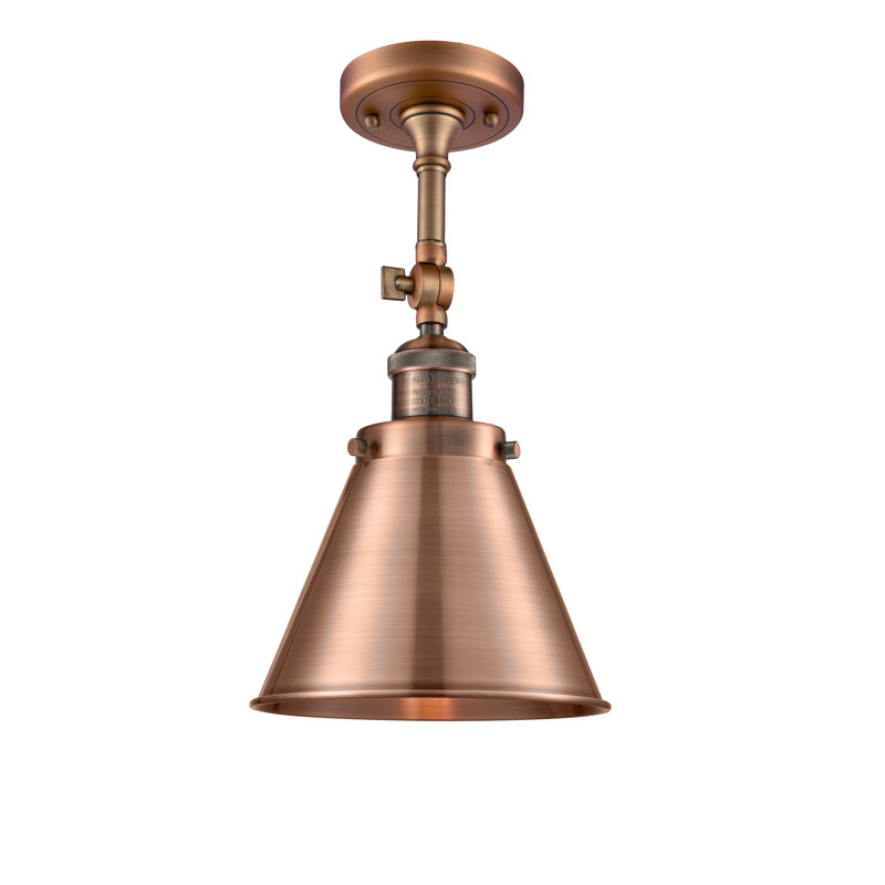 Plafonnier semi-encastré 8 lumières Donovan, Ampoule non incluse, Cuivre antique