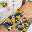 Tapis de cuisine à imprimé citron bleu marine, paquet de 2 pour décor de cuisine et de salle à manger