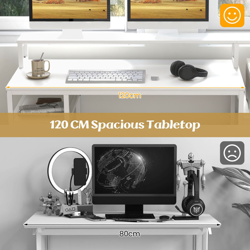 Metal Base Computer Desk