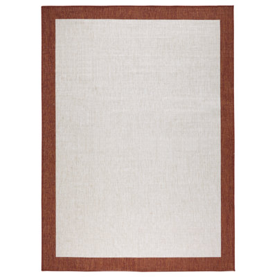 Panama Flatweave Orange/Cream Rug