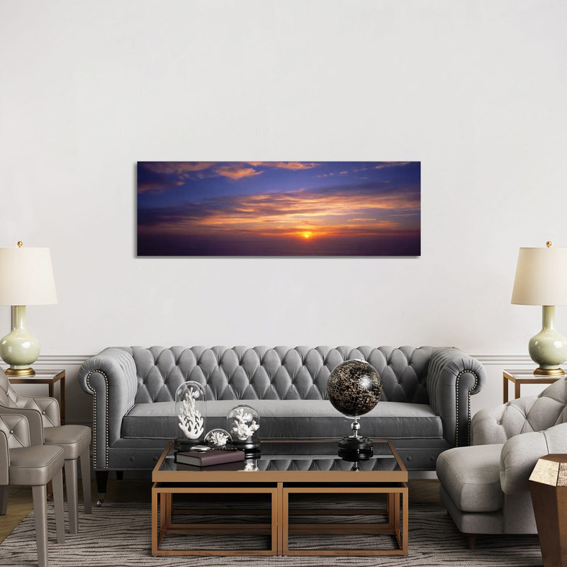 Clouds In The Sky At Sunset, California, USA - Wrapped Canvas Panoramic Print, 152.4 cm H x 50.8 cm W x 1.91 cm D
