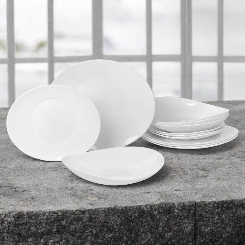 Glass Dinnerware Set 12 Piece - Service for 4