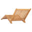 Saunders 160cm Long Reclining Teak Single Chaise