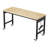 60" Adjustable Height Mobile Workbench with Lockable Wheels, Power Outlet & Pegboard, Heavy-Duty Multi-Functional Workshop Table