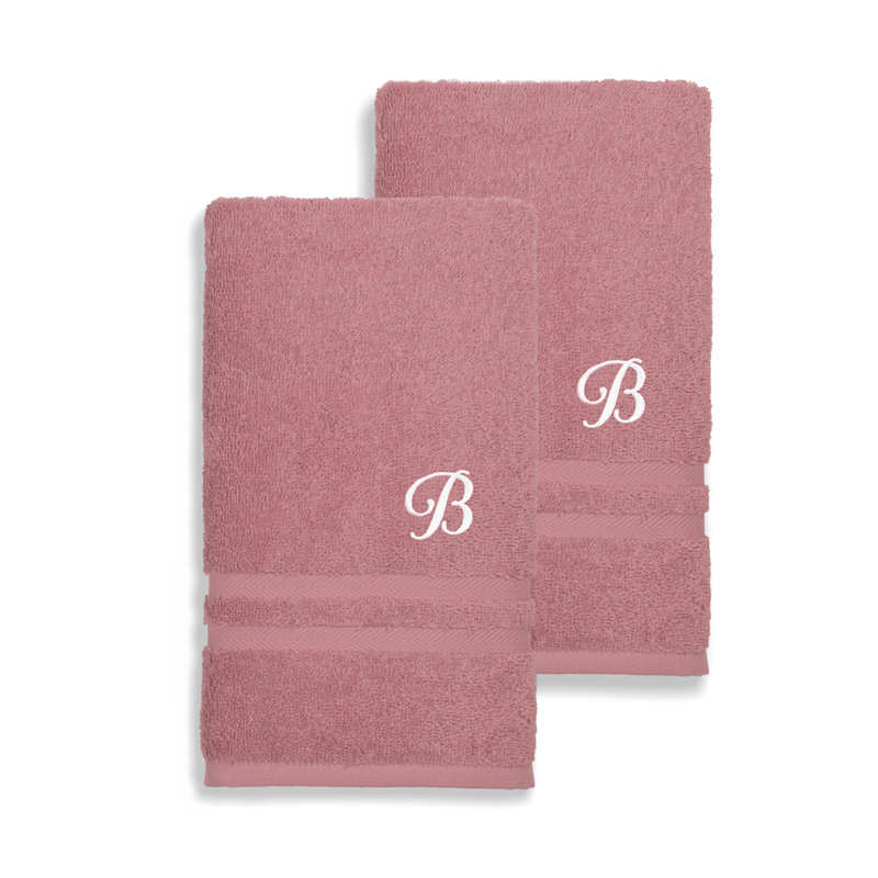 Débarbouillette 100% coton Denzi, B, Thé rose
