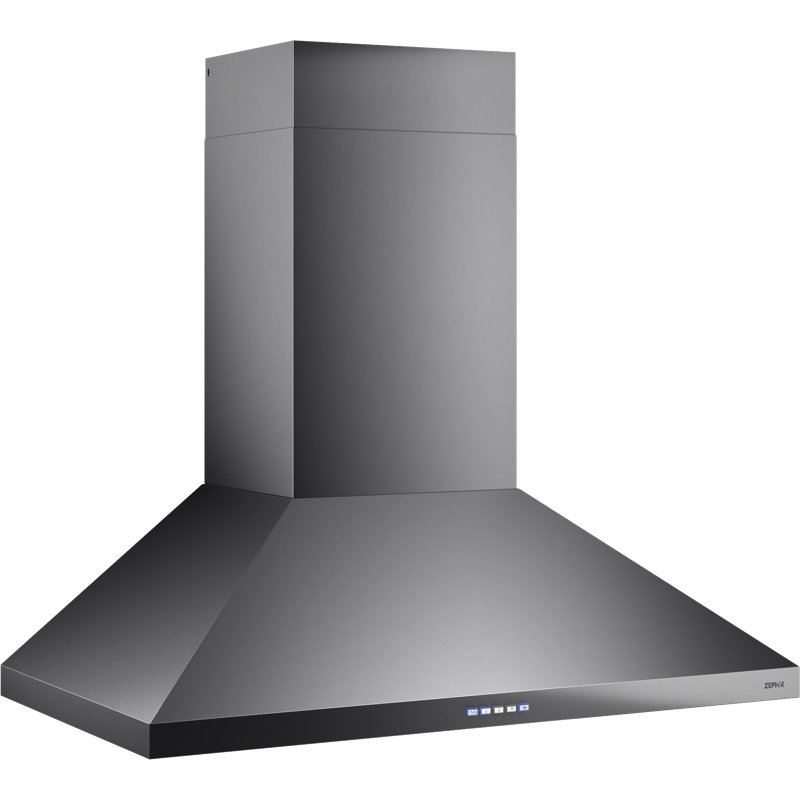 Ombra 36 in. 600 CFM Wall Mount Range Hood in Black Stainless Steel, Stainless Steel, 36" W