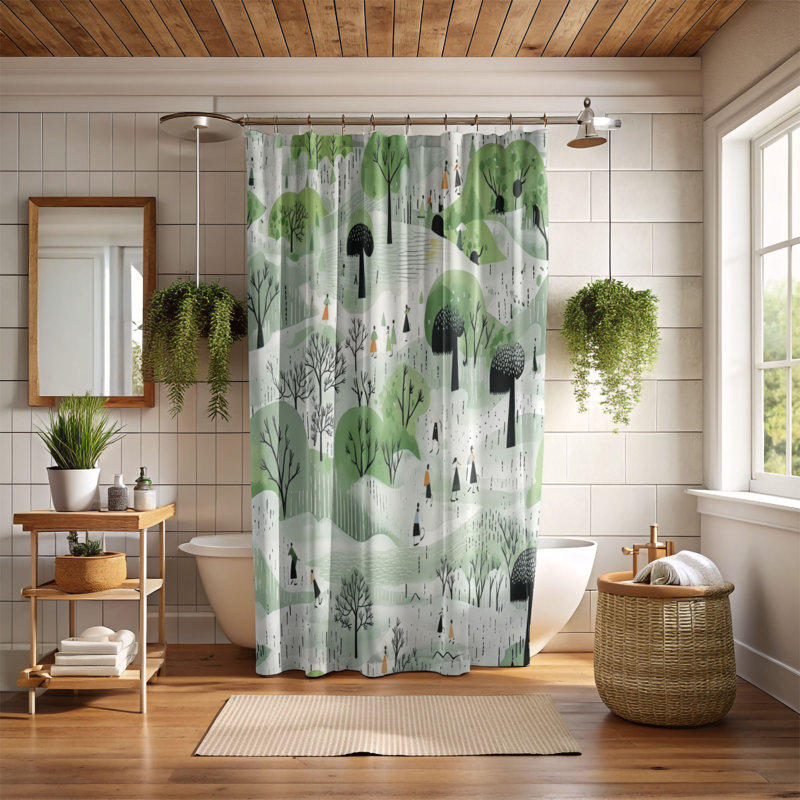 Rideau de douche Wet Serenity - Premium, H 74 po x l 71 po