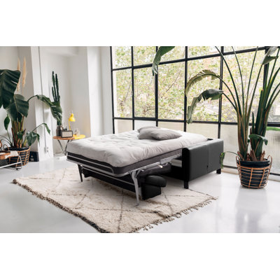 Najmul Genuine Leather Foldable Sofabed with Mattress