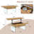 Multifunctional Lift Top Coffee Table - Grain Sticker-2054495221