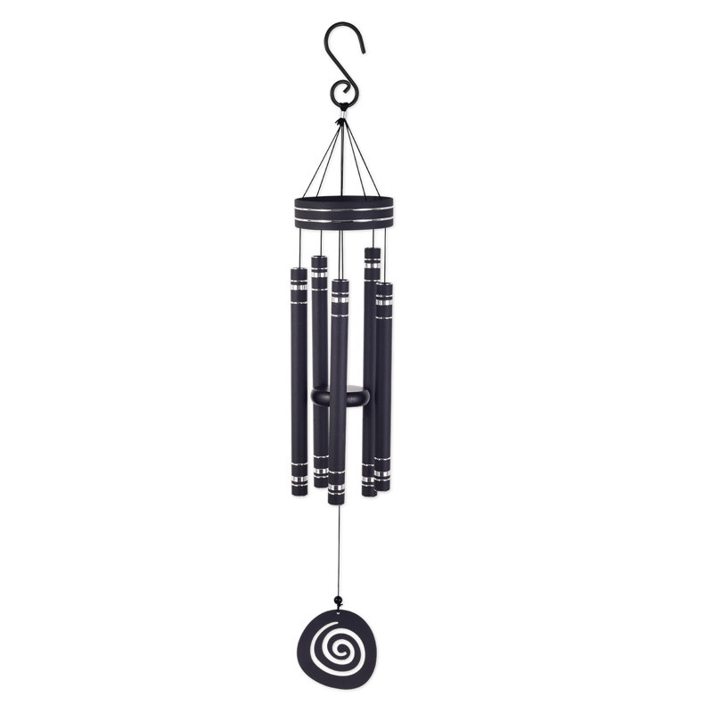 Carillon Hunnicutt, Noir, H 36 po x l 5,5 po x P 2,25 po