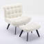 Caernarfon Upholstered Slipper Chair with Footstool-1302619639