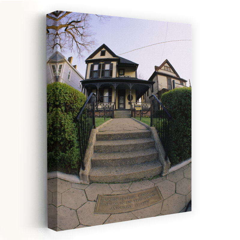 Facade of a house Birthplace of Martin Luther King Jr Atlanta Georgia USA 1 Piece Wrapped Canvas Wall Art