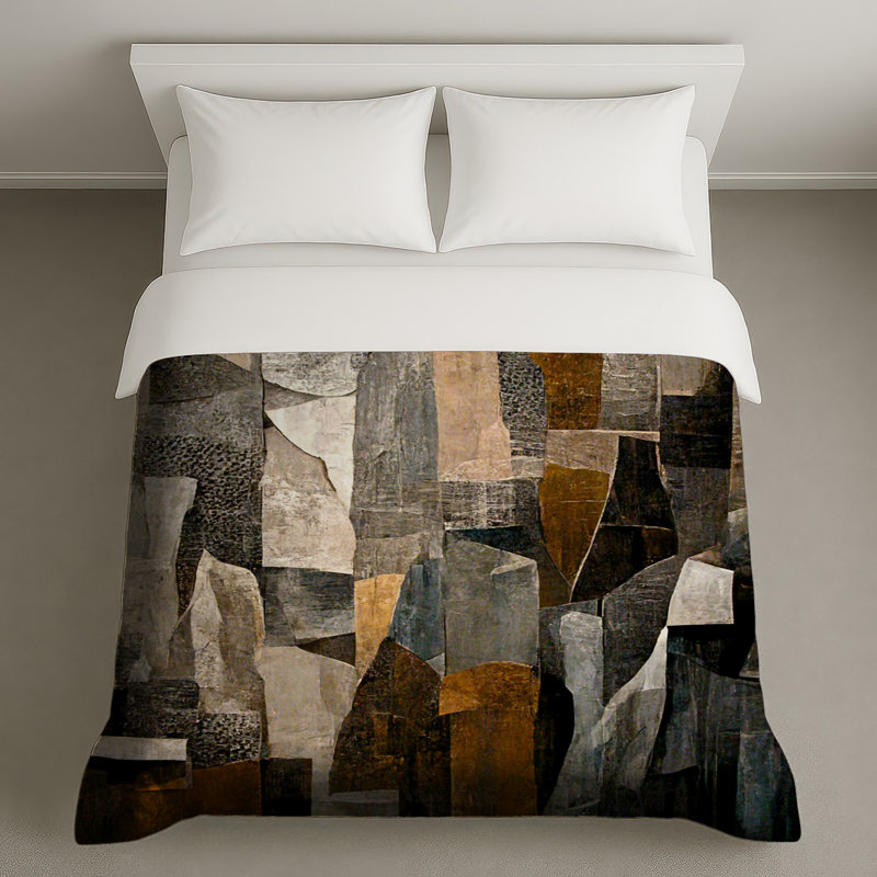 Housse de couette abstraite Modern Bedding Art, Très grand lit