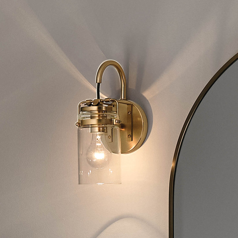 Sue Steel Armed Sconce, Champagne Bronze