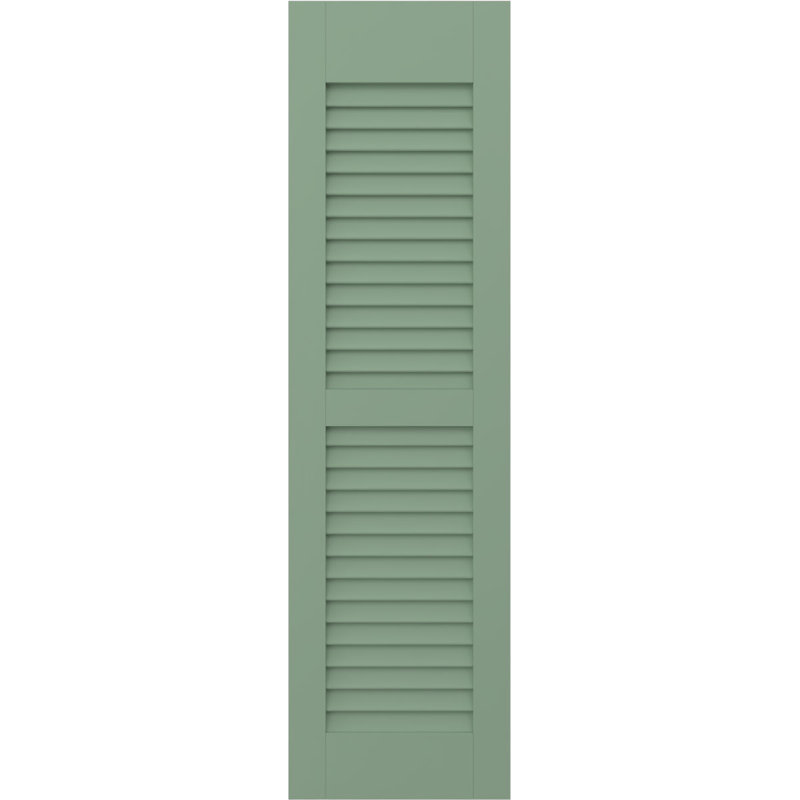 Deux volets à persiennes égales Americraft (par paire), 12", Vert piste, 57"