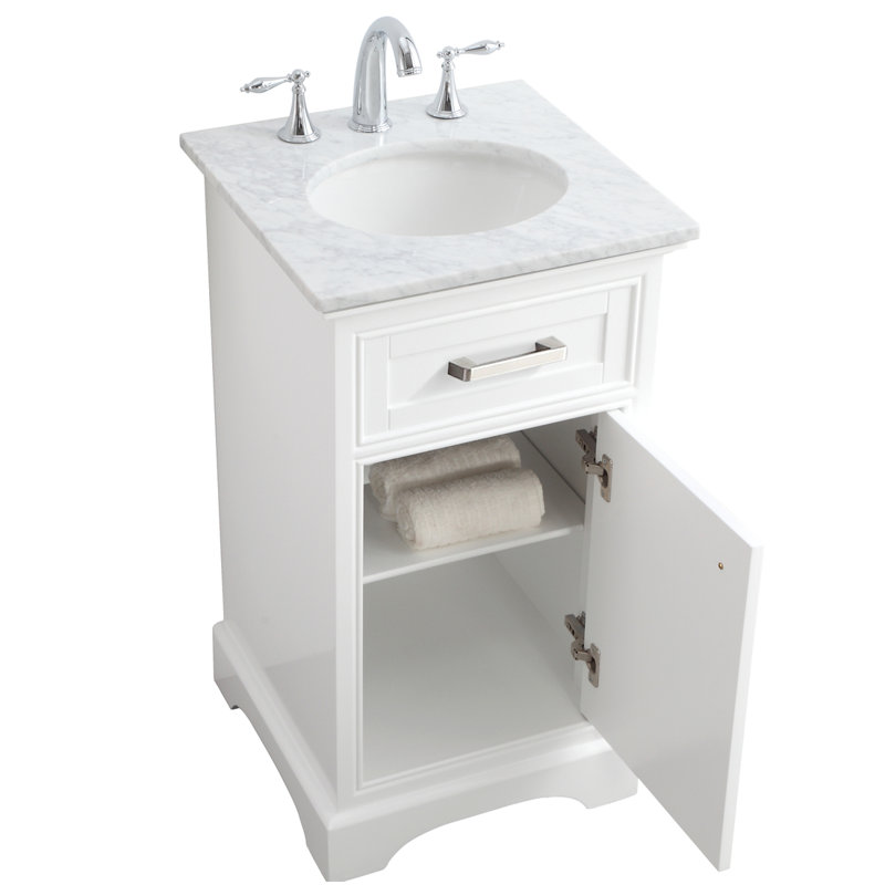 Meuble-lavabo simple 19 po Hermes, Blanc