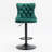 Swivel Velvet Barstools Adjusatble Seat Height From 25-33 Inch,17.7Inch Base, Modern Upholstered Bar Stools With Backs Comfortable Tufted For Home Pub And Kitchen Island,Green,Set Of 2,SW1812GN