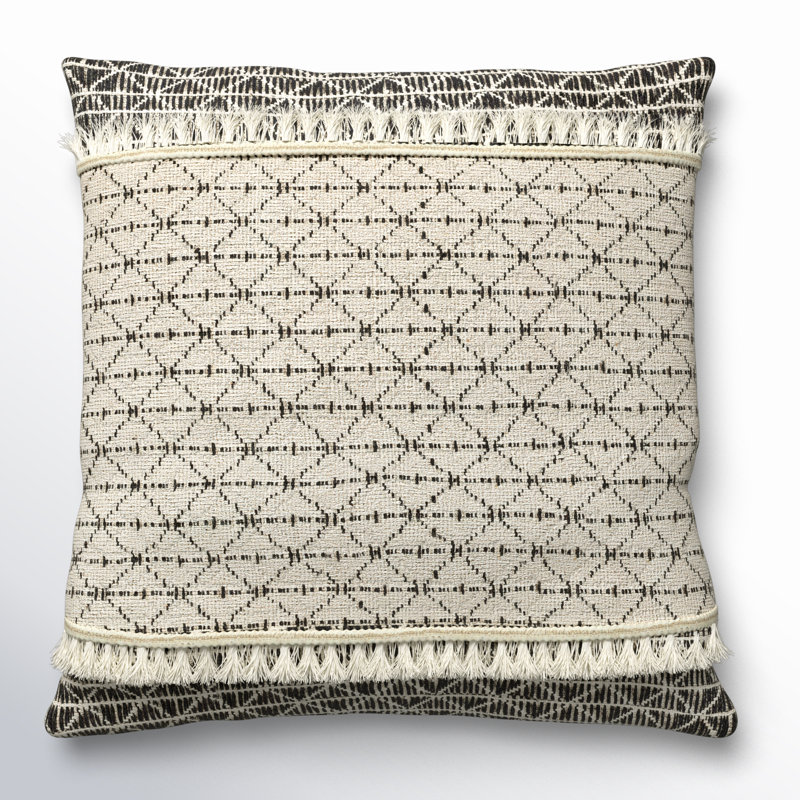 Santina Square Cotton Pillow Cover, 18" x 18", Pillow Cover Only - No Insert