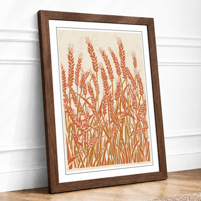 Wheat Field Harvest Botanical - Framed Print