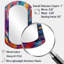 Rough Texture Colourful Feathers Painting I - Feathers Modern Wall Mirror In Asymmetrical Shapes-107247390