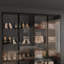Closet System With Five Shelves And Light And Tempered Glass Door-2029608273