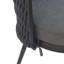Weather-Resistant Outdoor Dining Chair Set with Metal Frame and Rope Seat-1519716995