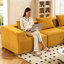 Velours côtelé orange 4 pour la vie principale, sièges moelleux, cote, rembourré de mousse, modulaire et compressé, sans assemblage, caractéristique de coin distinctive, luxure du siège, devoir, rembourrage, compression, conception avec-1328121204