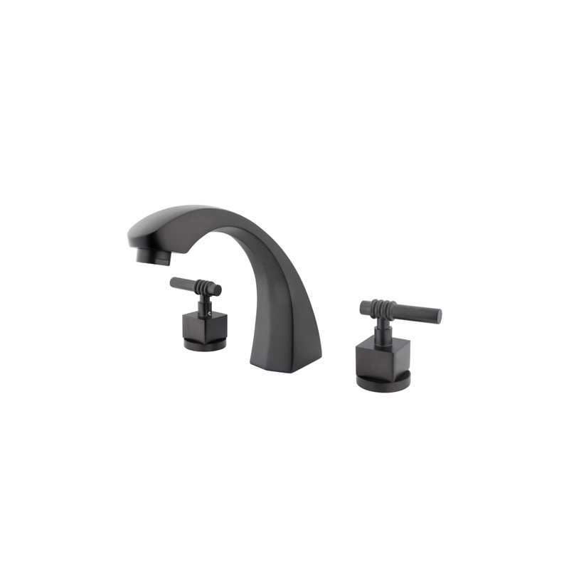 Fortress Double Handle Deck Mounted Roman Tub Faucet, Oil Rubbed Bronze