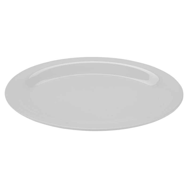 Plat de service ovale en mélamine GET, blanc diamant (ensemble de 12), H 0,91 po x L 12 po x l 9 po