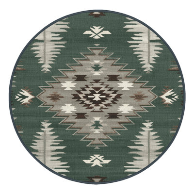 Washable Sagebrush Southwestern Area Rug