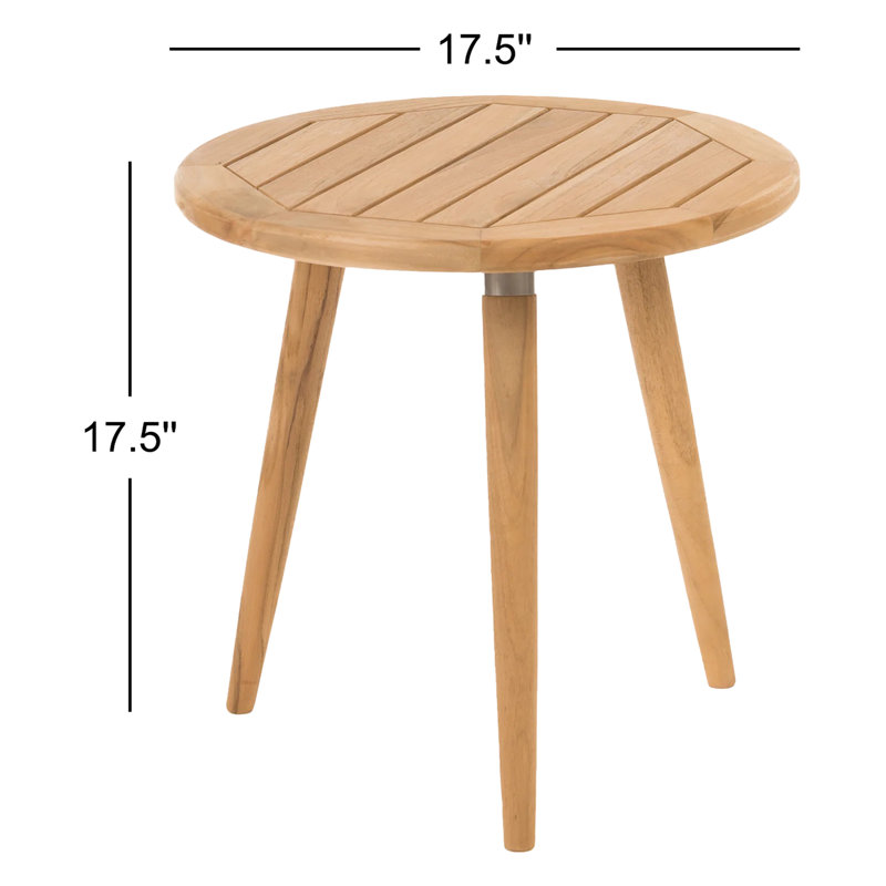 Monica Outdoor Round Teak Side Table
