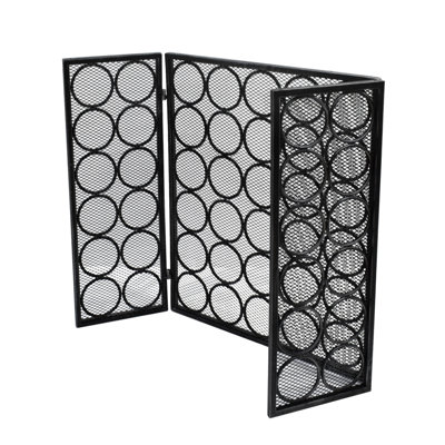 Foldable Iron Fireplace Guard - Easy To Handle And Stylish Fire Screen In 30.35" High