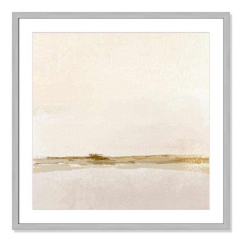 Impression abstraite étonnante par Denise Brown, H 27,5 po x l 27,5 po, Cadre argenté