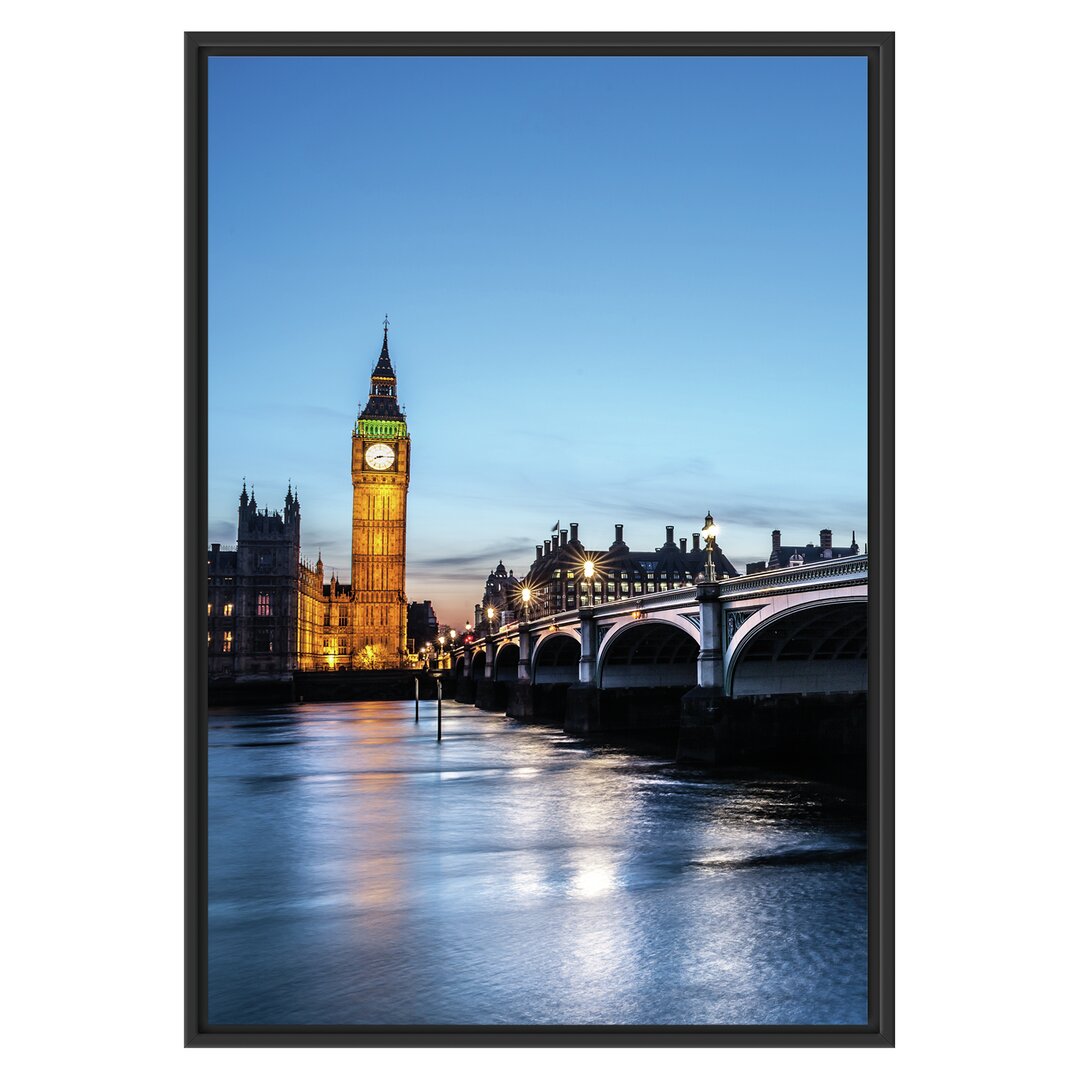 Gerahmtes Wandbild Westminster Bridge Big Ben