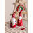 Elegant Decorative Object, Red & White Ceramic Accent, 2.0 x 2.0 x 4.3 inches | 100% Ceramic, Perfect for Home Decor & Gift Giving | Stylish Addition to Any Room, Eye-Catching Design