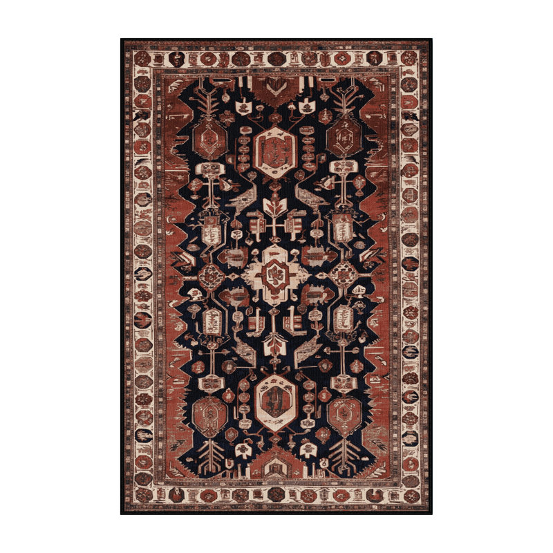 Tapis brun lavable à la machine, Rectangle 2' x 3'