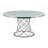 Jadan 5 - Piece Round Dining Set in White and Chrome