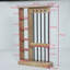 Porte-manteau d'entrée autoportant de 180 cm de hauteur, avec étagères de rangement ouvertes, 100 cm L × 30 cm P × 180 cm H