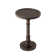 STKT Pedestal Small Drinking Table, Farmhouse Round Tray Top End Table, Distressed Brown