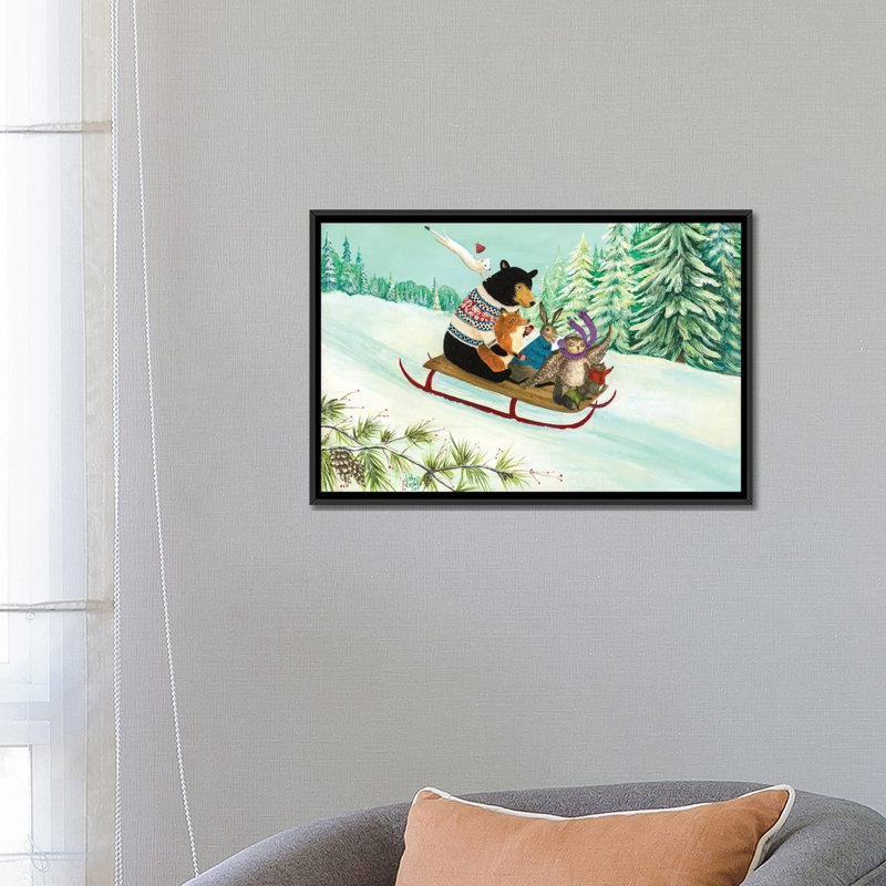 "A wintry Tantivy" par Jahn Vashti, reproduction d’art, Toile avec cadre noir, Pas de tapis, H 18 po x l 26 po x P 1,5 po