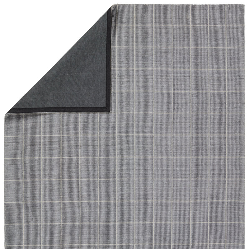 Oxford Striped Area Rug in Silver/Gray, Rectangle 5' x 8'