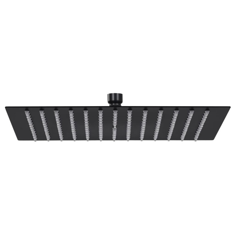 Jaclynn Rain Fixed Shower Head, Black