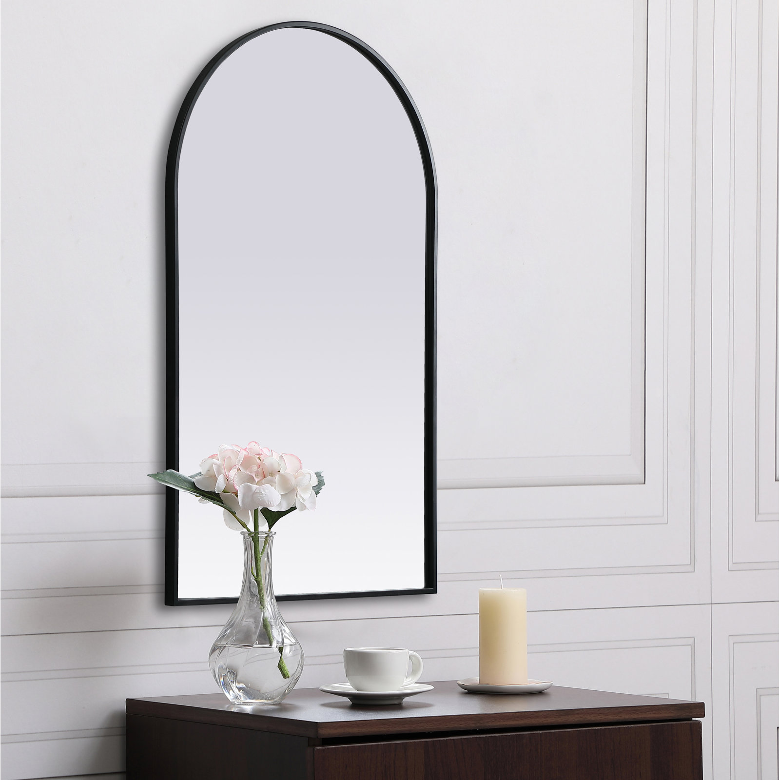 Sabine 36" Accent Mirror, Black, 40" x 24"