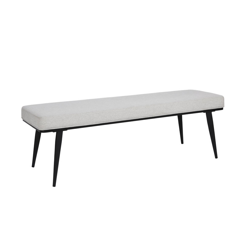 Banc rembourré Jules, Gris