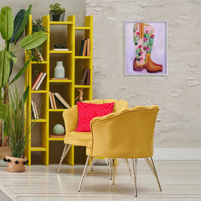 Desert Day Dream Boots Framed Giclee, design by Ashley Davis