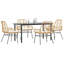 Ensemble repas de patio avec coussins en verre et poly rotin-1125882344-1125882343-1125882340