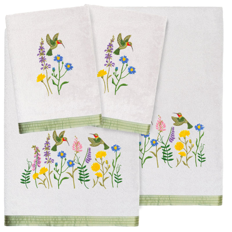 Ensemble de serviettes 4 pièces 100% coton Hada, Argent
